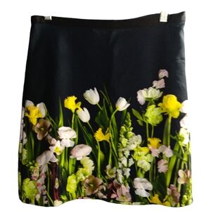 Victoria Beckham Floral Print Skirt SZ M